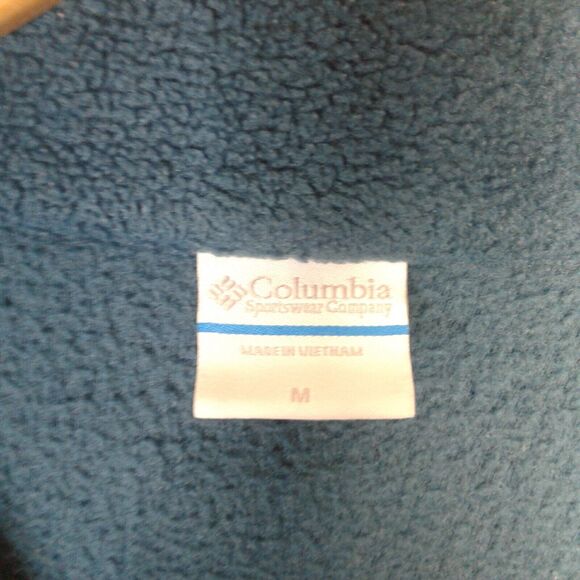 Columbia Womens Blue Long Sleeve Stand Up Collar Full Zip Fleece Jacket Size M - Picture 3 of 5